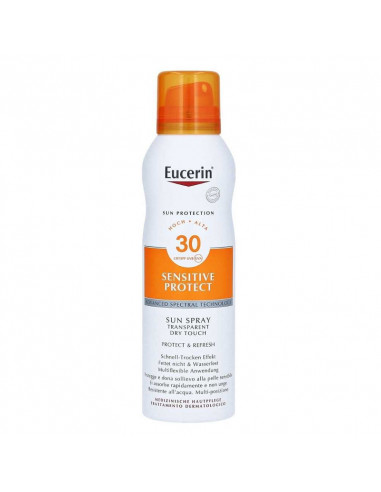 Eucerin sunsensitive protect sun trasparent spray tocco secco spf30 200ml