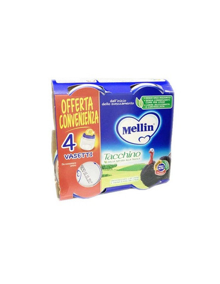 Mellin omog tacchino 4x80g
