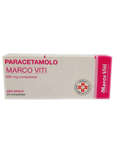 PARACETAMOLO MARCO VITI 20 COMPRESSE 500MG