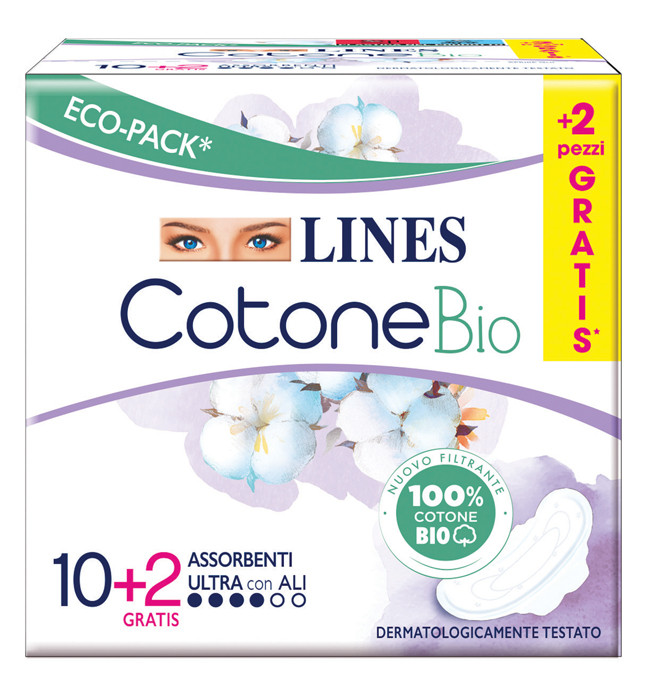 Lines cotone bio ultra ali 12p