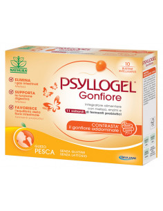 Psyllogel gonfiore contro il gonfiore e la tensione addominale gusto pesca 10 bustine
