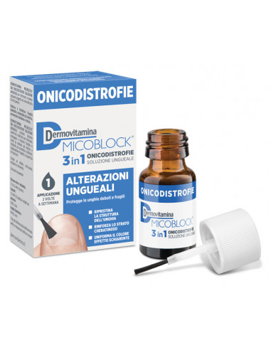 Dermovitamina micoblock 3 in 1 soluzione ungueale contro le onicodistrofie 7ml