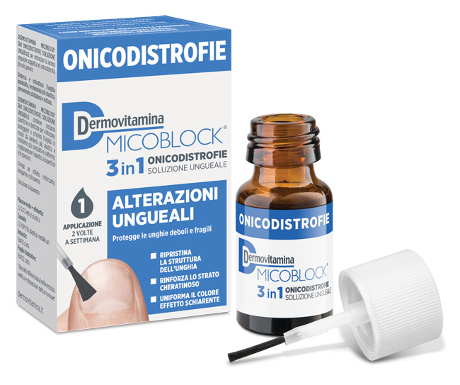 Image of Dermovitamina micoblock 3 in 1 soluzione ungueale contro le onicodistrofie 7ml cod085