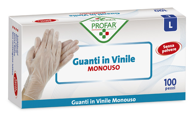 Profar guanto vinile l 100pz