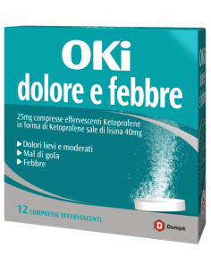 Oki dolore e febbre per sintomi influenzali 12 compresse effervescenti