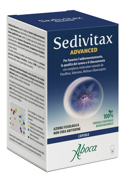 Sedivitax Advanced per favorire l'addormentamento e per la qualità del sonno 70 capsule