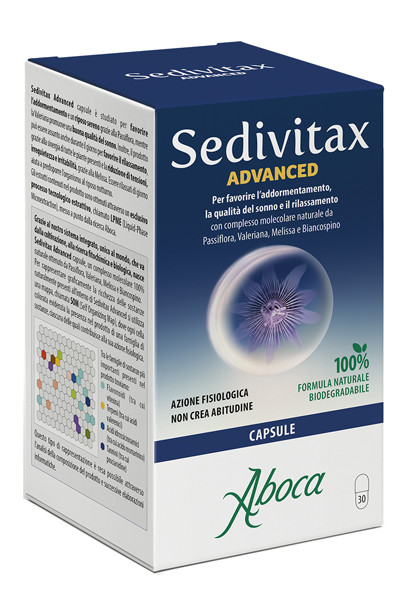 Sedivitax Advanced per favorire l'addormentamento e la qualità del sonno 30 capsule