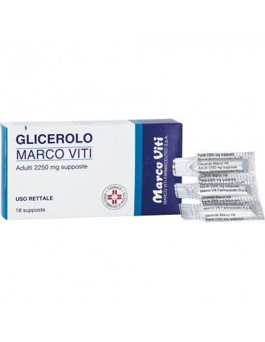 Glicerolo adulti 18 supposte 2500mg