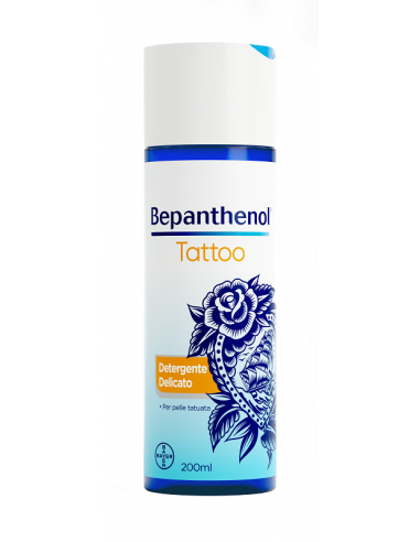 Bepanthenol tattoo detergente delicato per tatuaggio 200ml