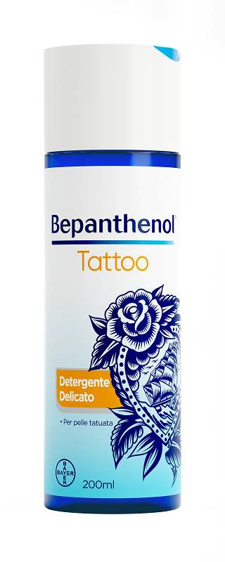 Image of Bepanthenol tattoo detergente delicato per tatuaggio 200ml cod085