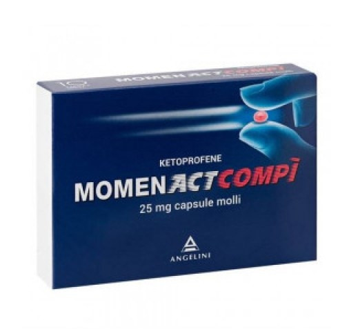 Momenactcompì analgesico per mal di testa e dolori muscolari 10 capsule molli 25mg
