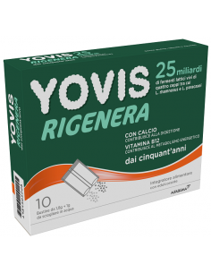 Yovis rigenera 50+ 25 miliardi fermenti per equilibrio flora intestinale, metabolismo energetico e mantenimento ossa 10 bustine