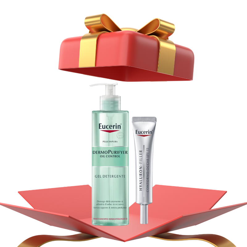 Cofanetto eucerin gel detergente 400ml + contorno occhi 15ml