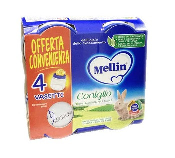 Mellin omog coniglio 4x80g