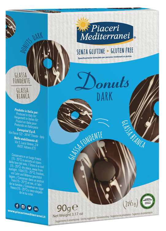Piaceri medit donuts dark 90g