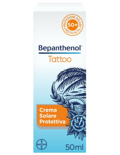 Bepanthenol tattoo crema solare protettiva spf 50+ 50ml