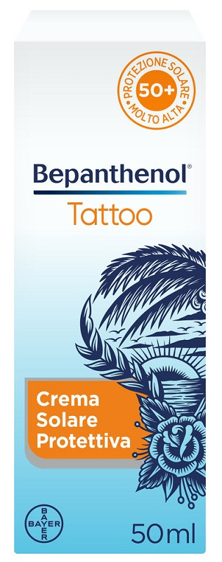 Bepanthenol tattoo crema solare protettiva spf 50+ 50ml