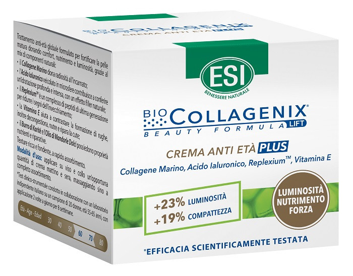 Image of Esi Biocollagenix crema anti età Plus per luminosità, nutrimento e compattezza 50ml cod085