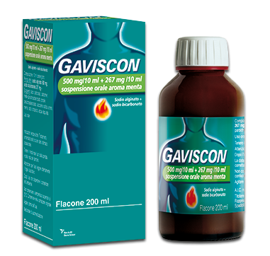 Gaviscon sciroppo per il bruciore di stomaco occasionale gusto menta sospensione orale 200ml