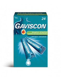 Gaviscon bustine per il bruciore di stomaco occasionale gusto menta 24 bustine