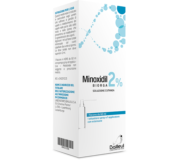 Minoxidil biorga 2% soluzione cutanea 60ml