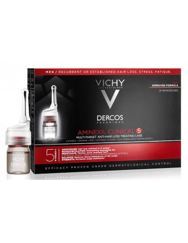 Vichy dercos aminexil trattamento anticaduta uomo 21 fiale