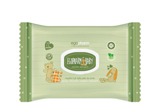 Egopharm salviette imbevute Baby Bio emollienti e rinfrescanti 72 pezzi