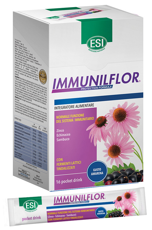 Image of Esi Immunilflor per rinforzare il sistema immunitario gusto amarena 16 stick cod085