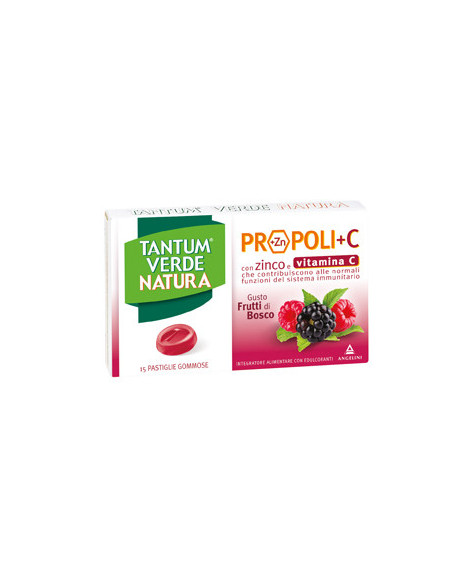 Tantum verde natura 15 pastiglie gommose frutti di bosco