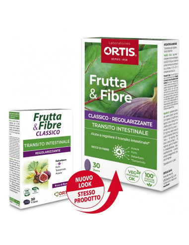 Ortis frutta & fibre classico transito intestinale regolarizzante 30 compresse