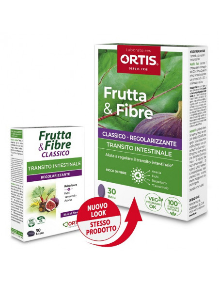 Ortis frutta & fibre classico transito intestinale regolarizzante 30 compresse
