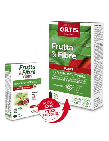 Ortis frutta & fibre forte transito intestinale 24 compresse