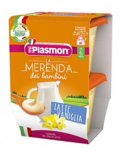 Plasmon la merenda dei bambini merende latte vaniglia asettico 2 x 120 g