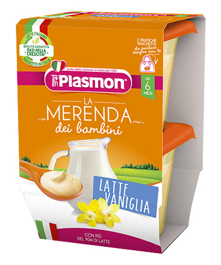 Image of Plasmon la merenda dei bambini merende latte vaniglia asettico 2 x 120 g cod085