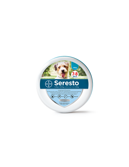 Seresto collare da 38cm cani 1-8kg antiparassitario per 7-8 mesi