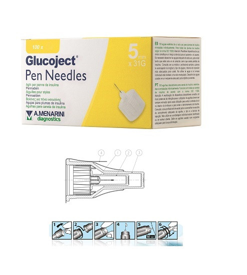 Glucoject pen needles 5mm g31