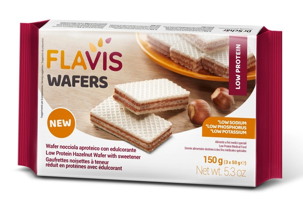 Mevalia flavis wafer nocciola biscotto aproteico 150g