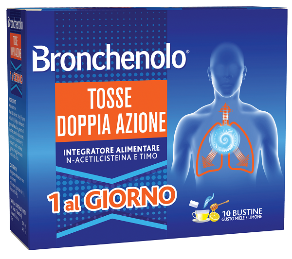 Image of Bronchenolo tosse doppia azione 10 bustine cod085