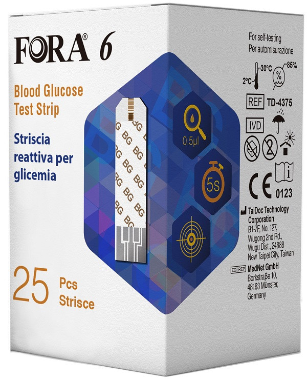 Fora 6 connect str glicem 25pz