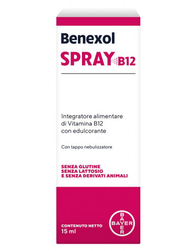 Benexol spray per integrazione di vitamina b12 con edulcorante 15ml