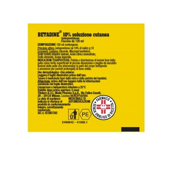 Image of Betadine*sol cut 1fl 120ml 10% cod085