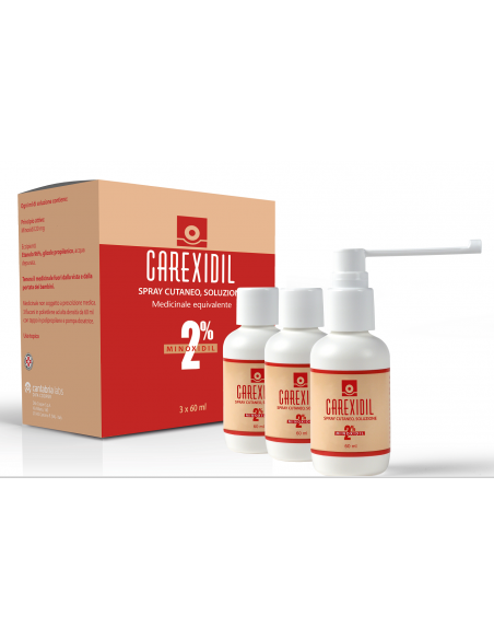 Carexidil*3 flaconcini soluzione cut 60ml2%