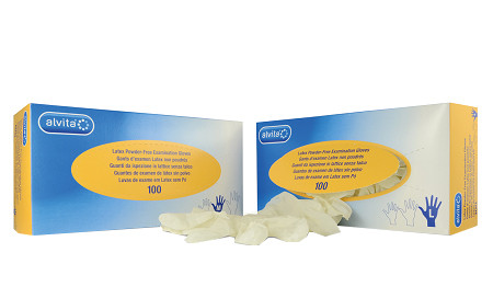 Alvita guanti latt s/polv l100