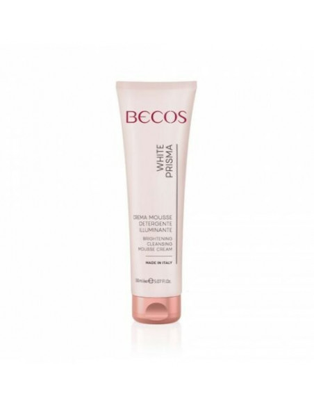 Becos white prima crema mousse detergente illuminante 150ml