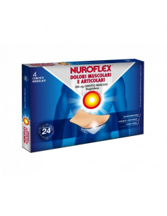 Nuroflex ibuprofene cerotto per dolori muscolari e articolari 4 cerotti medicati 200mg