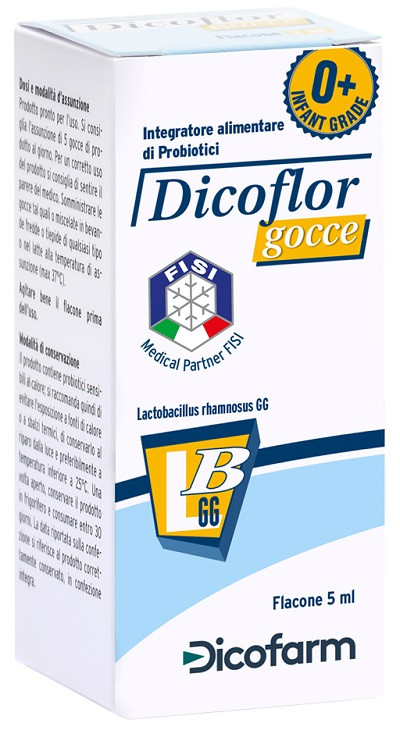 Image of Dicoflor gocce probiotici per l'equilibrio della flora intestinale 5ml cod085