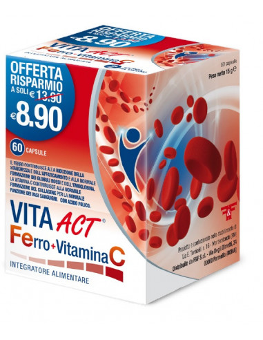 VITA ACT FERRO + VITAMINA C 60 CAPSULE
