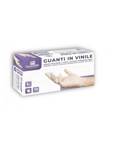 Guanti vinile s polv m 100pz