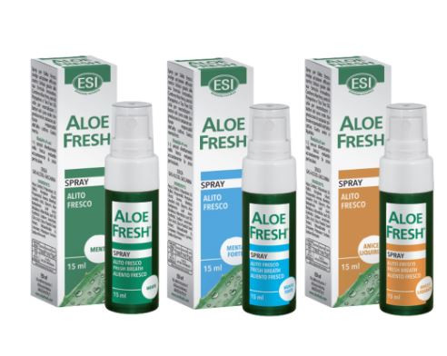 Image of Esi Aloe Fresh spray per alito fresco menta forte, menta e anice-liquirizia 15ml cod085