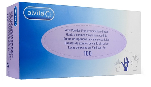 Image of Alvita guanti vinile s/polv l cod085